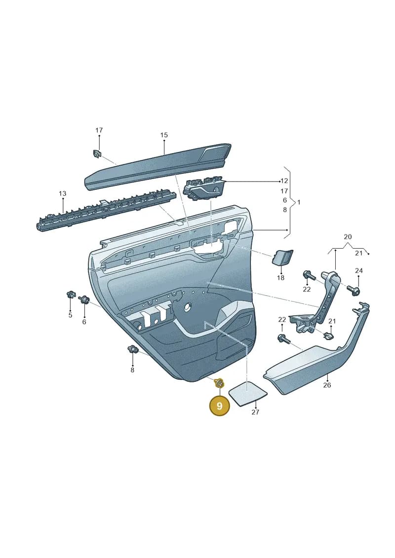 4H0867260 — Volkswagen Touareg (2017-2025) diagram 439867020, position 9
