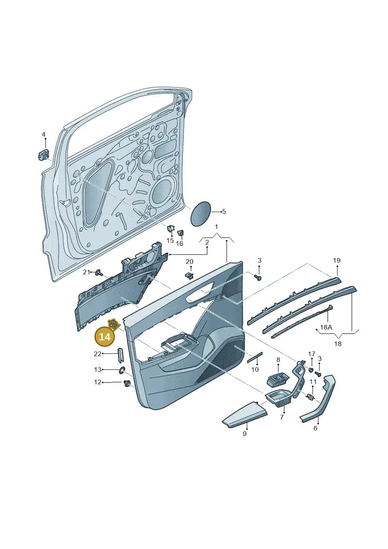 4H0867260 — SEAT Ateca (2016-) diagram 893867000, position 14