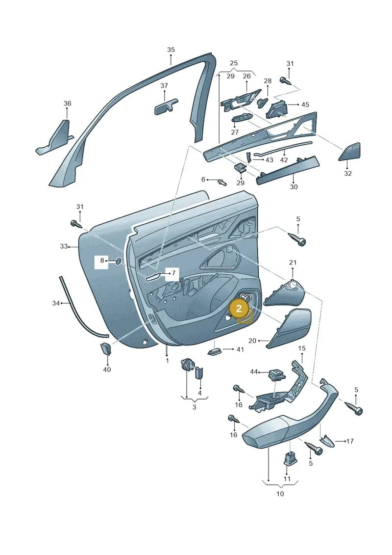 4H0868243 — Audi A8 (2013-2018) diagram 696867400, position 2