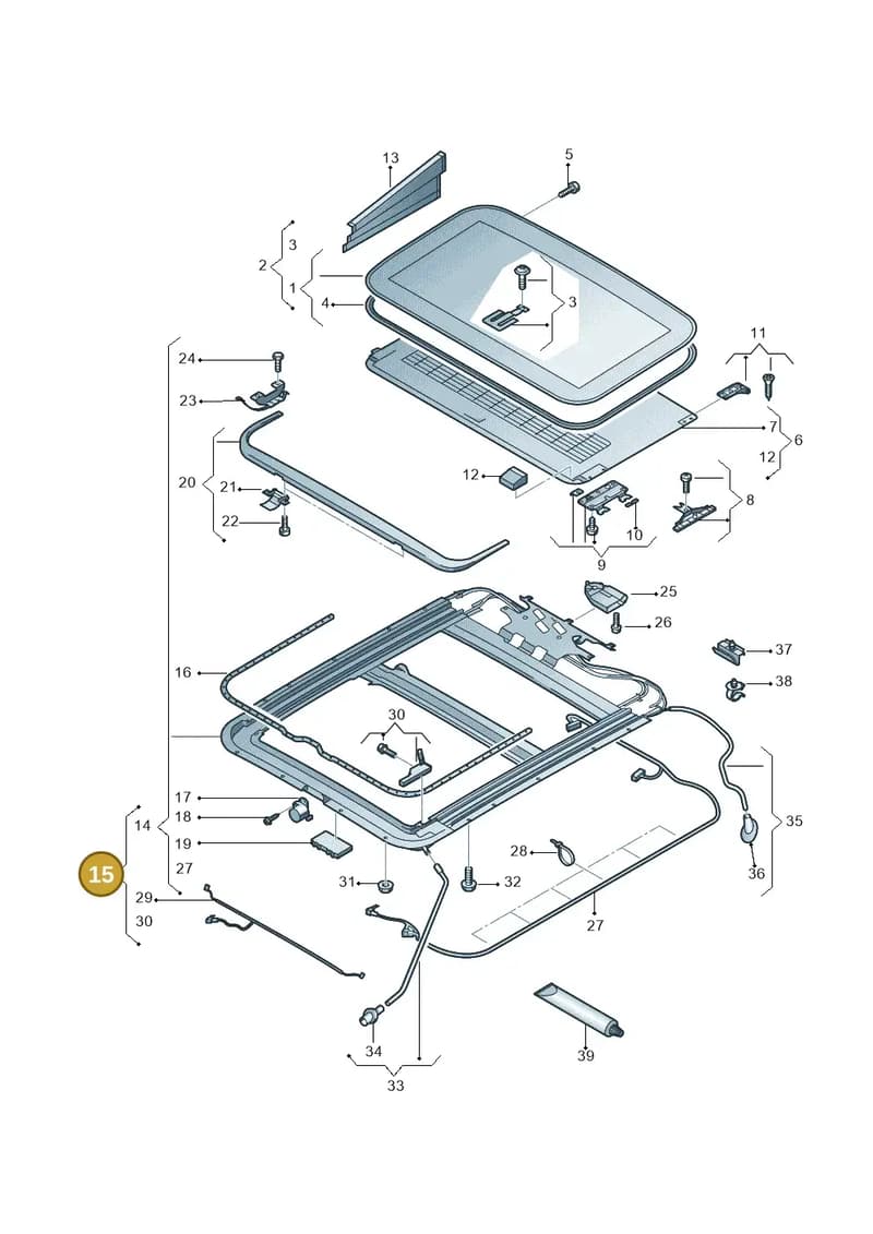 4H0877049A — Audi A8 (2013-2018) diagram 696877000, position 15