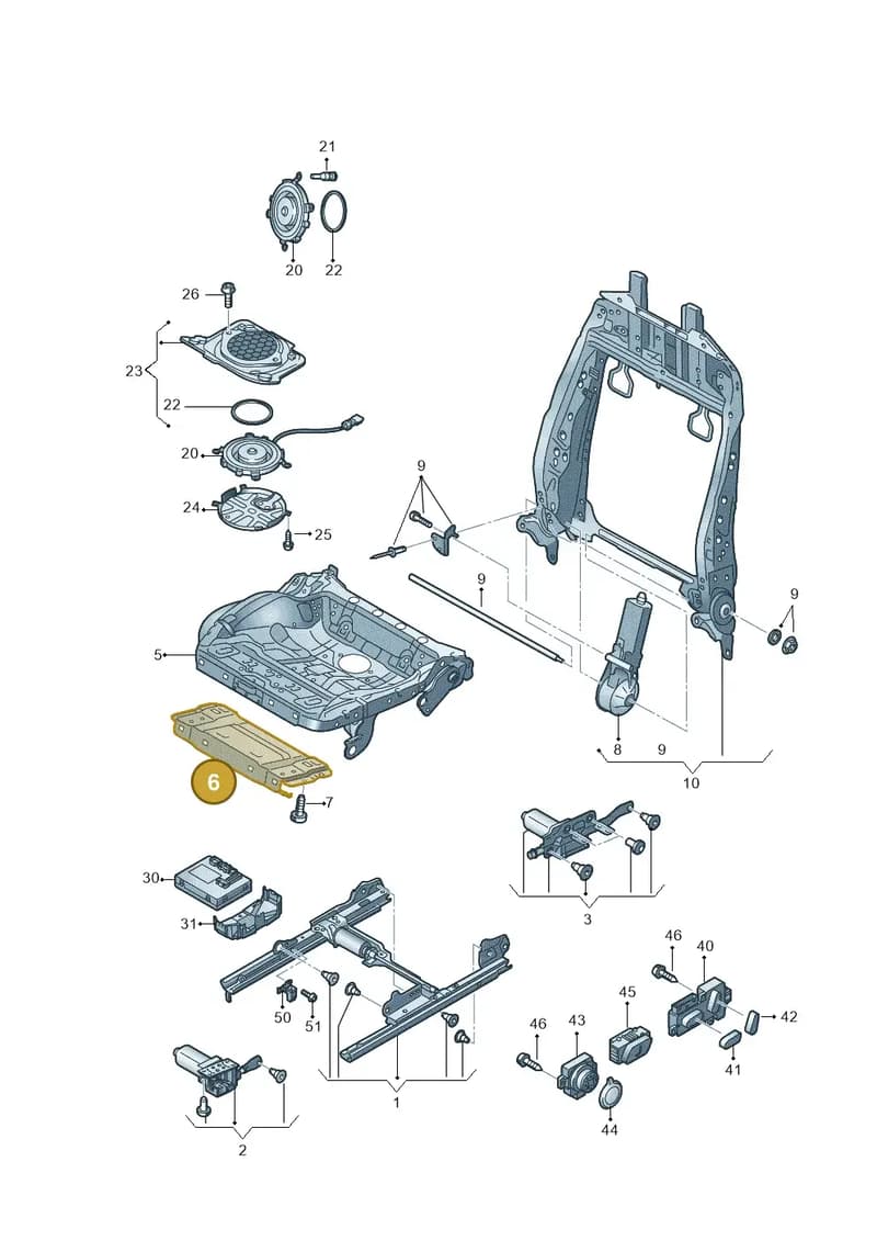 4H0881057A — Audi A7 Sportback (2014-2018) diagram 758959210, position 6