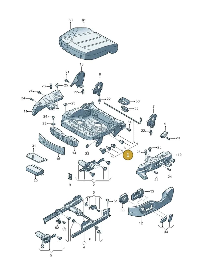 4H0881158B — Audi A8 (2013-2018) diagram 771881000, position 1