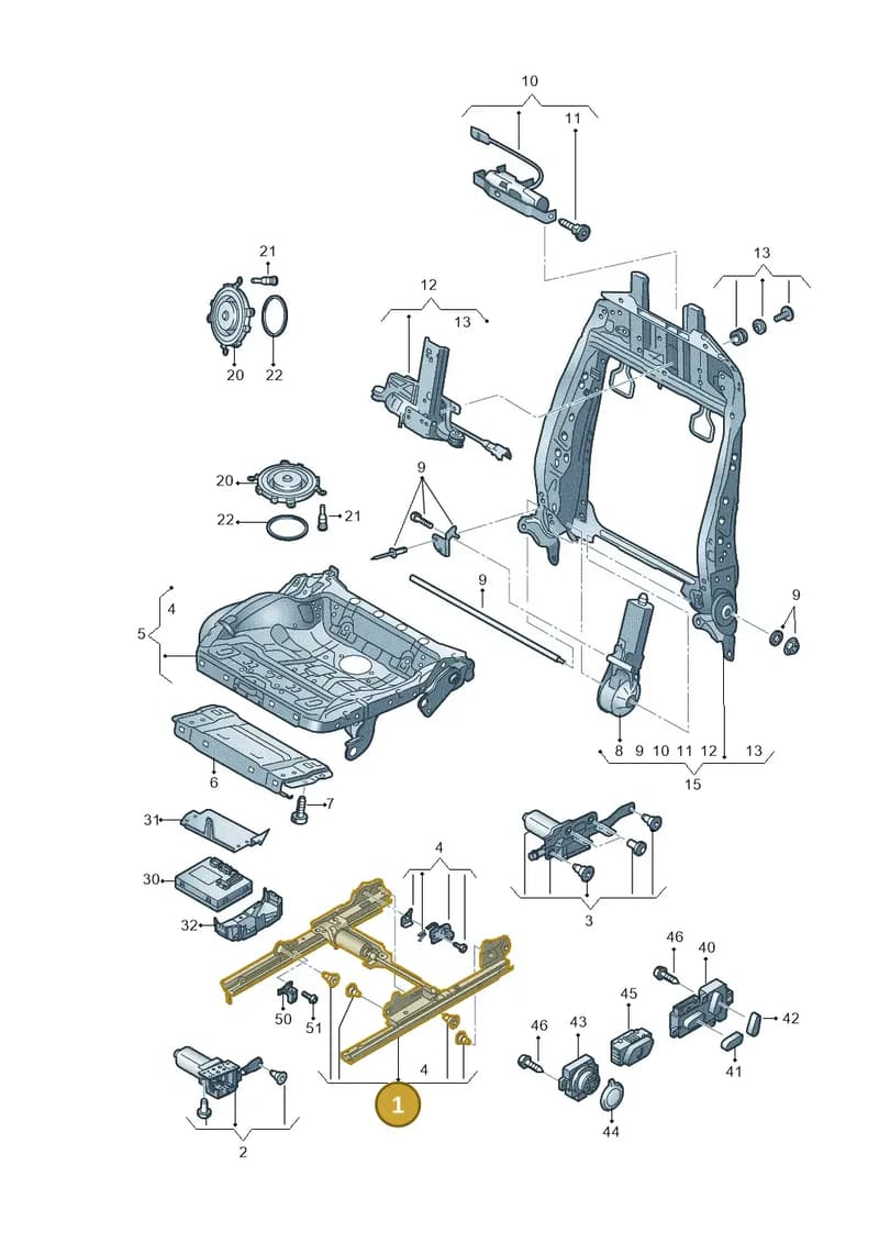 4H0881183 — Audi A6 Avant (2012-2018) diagram 696959200, position 1