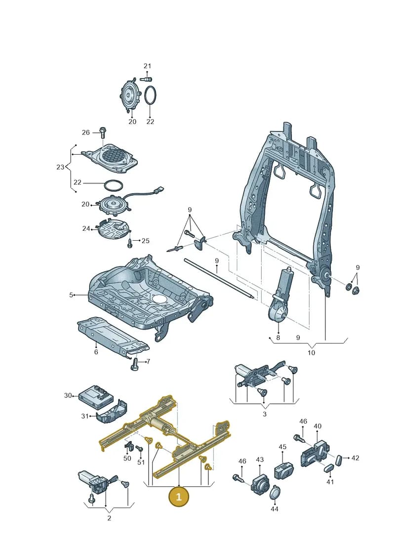 4H0881183 — Audi A7 Sportback (2014-2018) diagram 758959210, position 1