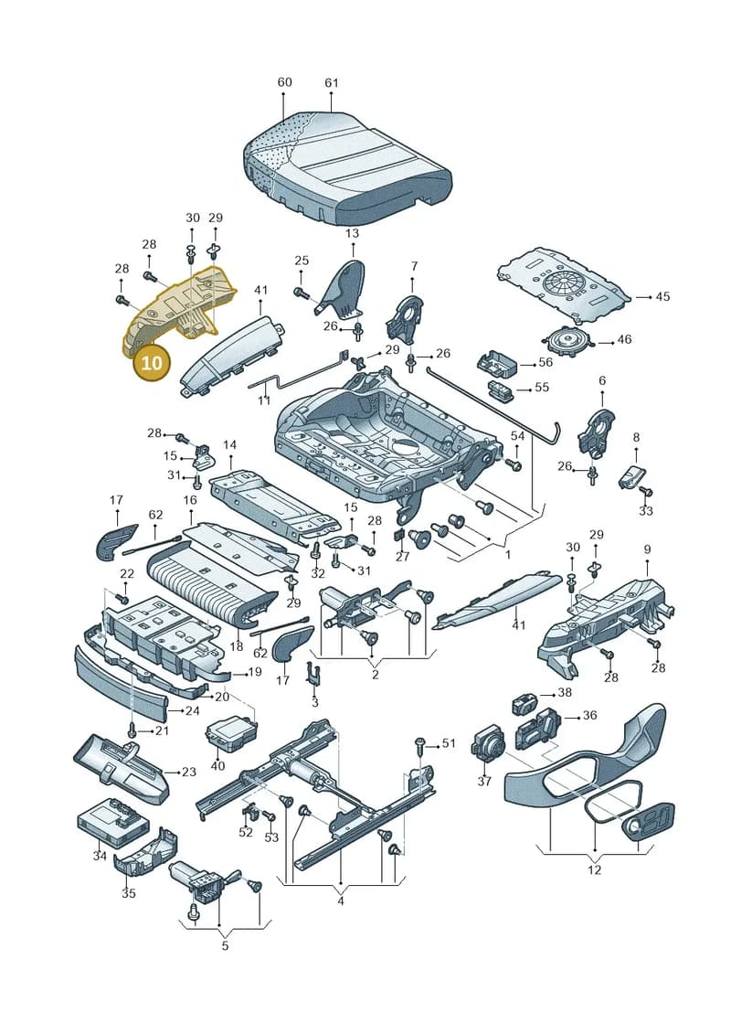 4H0881507 — Audi A8 (2013-2018) diagram 771881100, position 10
