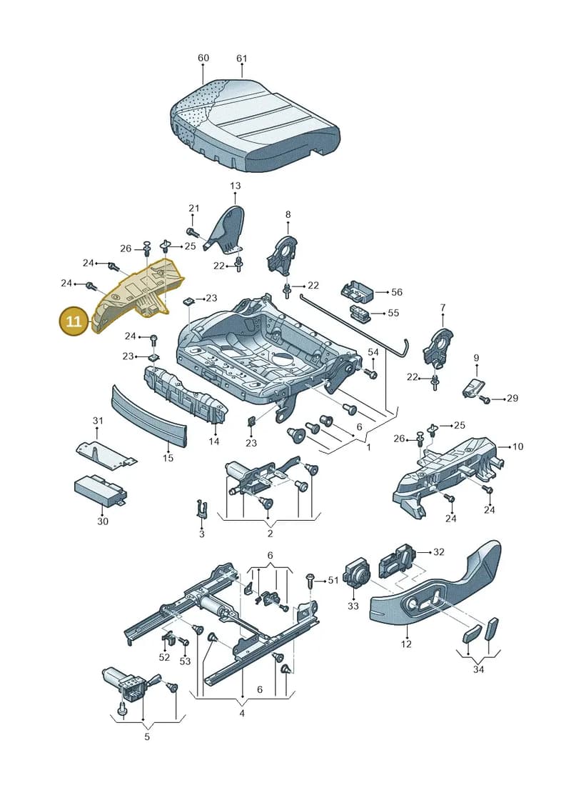 4H0881507 — Audi A8 (2013-2018) diagram 771881000, position 11