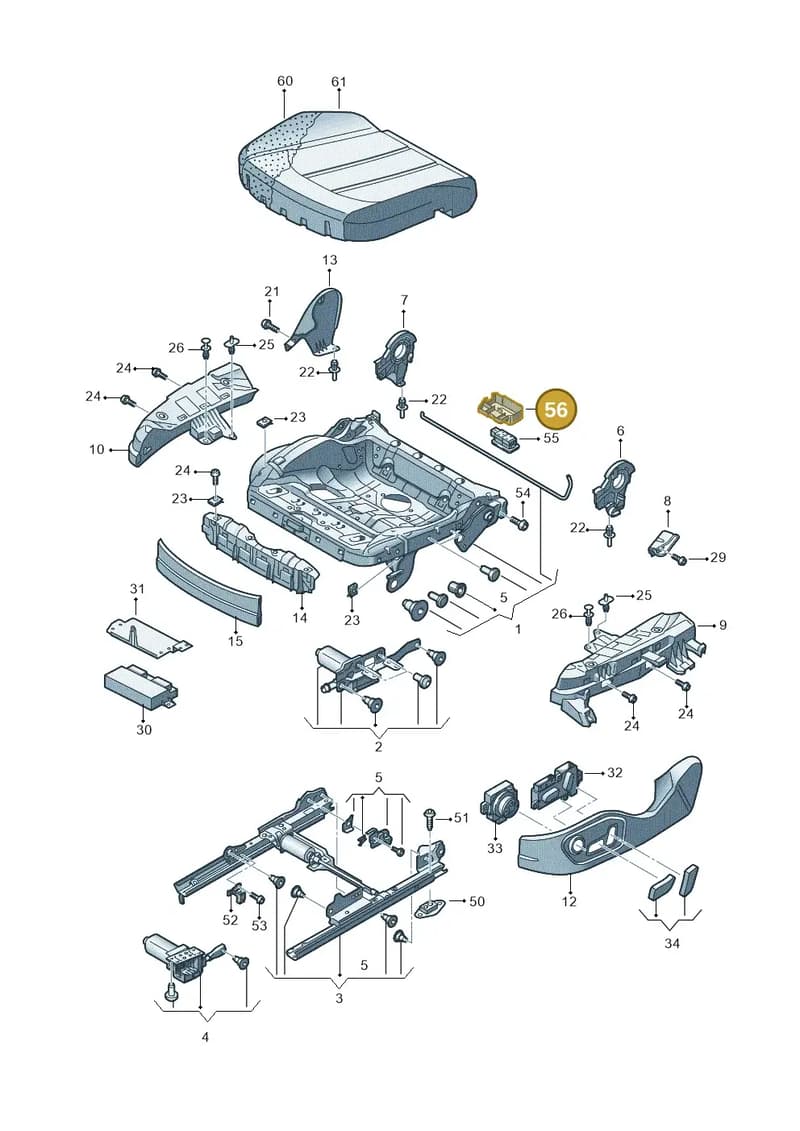 4H0881547 — Audi A8L qu. 3.0 TDI (2009-2014) diagram 696881000, position 56