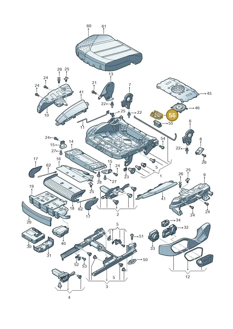 4H0881547 — Audi A8L qu. 3.0 TDI (2009-2014) diagram 696881100, position 56