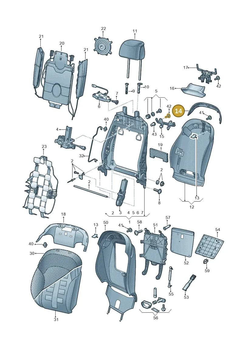 4H0881607EGK4 — Audi A8 (2013-2018) diagram 771881520, position 14