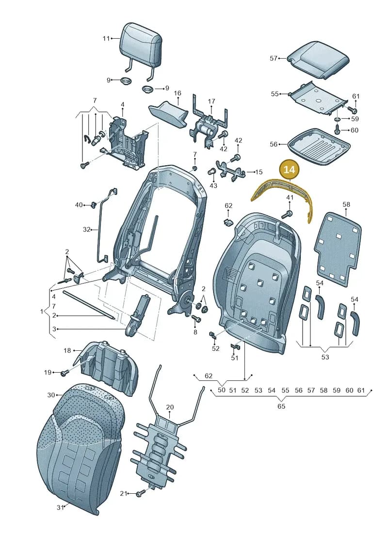 4H0881607JLE2 — Audi A8 (2013-2018) diagram 771881540, position 14
