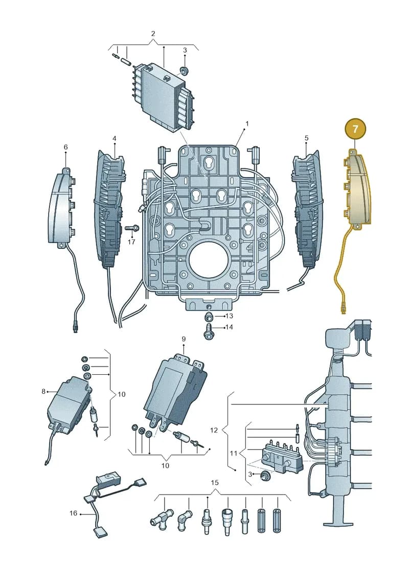 4H0881618 — Audi A8L qu. 3.0 TDI (2009-2014) diagram 696959220, position 7