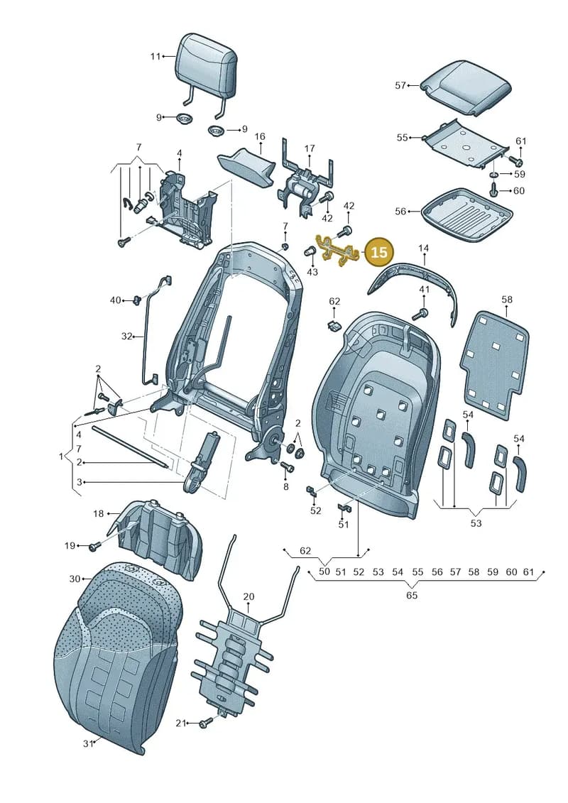 4H0881627 — Audi A8 (2013-2018) diagram 771881540, position 15