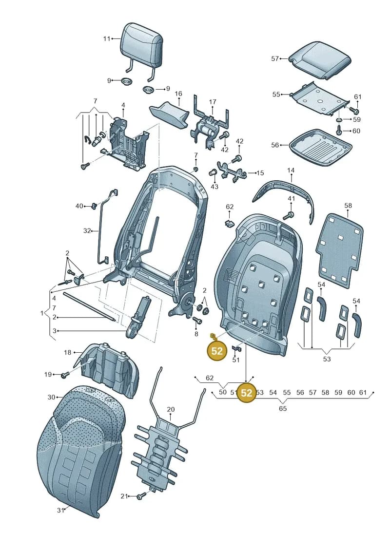 4H0881636 — Audi A8 (2013-2018) diagram 771881540, position 52