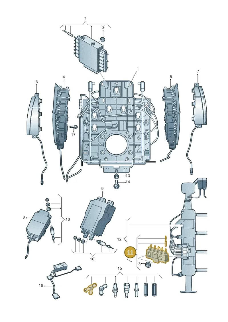 4H0881643 — Audi A6 Avant (2012-2018) diagram 696959220, position 11
