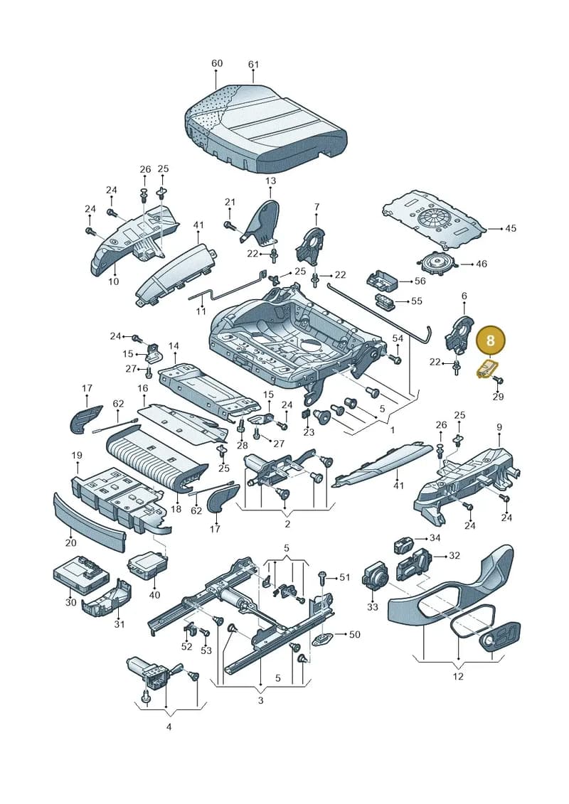 4H0881666 — Audi A6 Avant (2012-2018) diagram 696881100, position 8