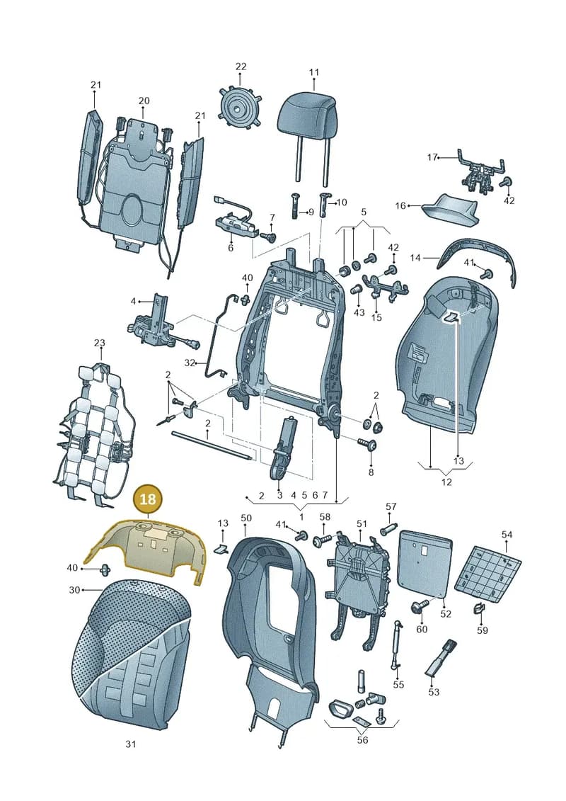 4H0881731 — Audi A8L qu. 3.0 TDI (2009-2014) diagram 696881520, position 18