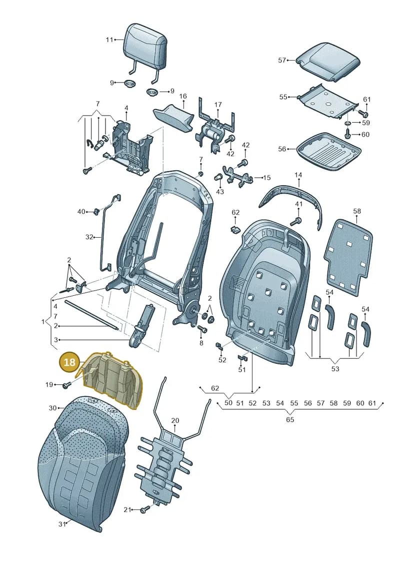 4H0881731A — Audi A8 (2013-2018) diagram 771881540, position 18