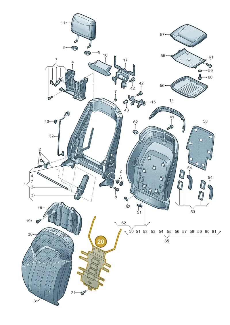 4H0881879E — Audi A8 (2013-2018) diagram 771881540, position 20