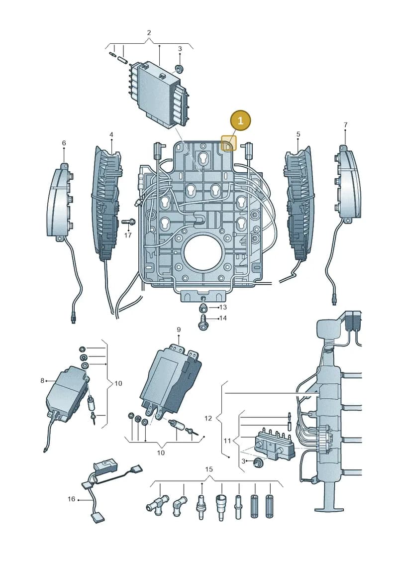 4H0881879K — Audi A8L qu. 3.0 TDI (2009-2014) diagram 696959220, position 1