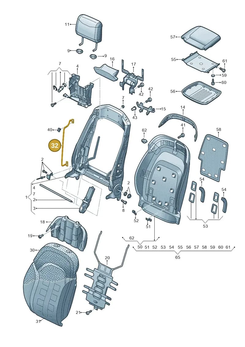 4H0881882A — Audi A8 (2013-2018) diagram 771881540, position 32