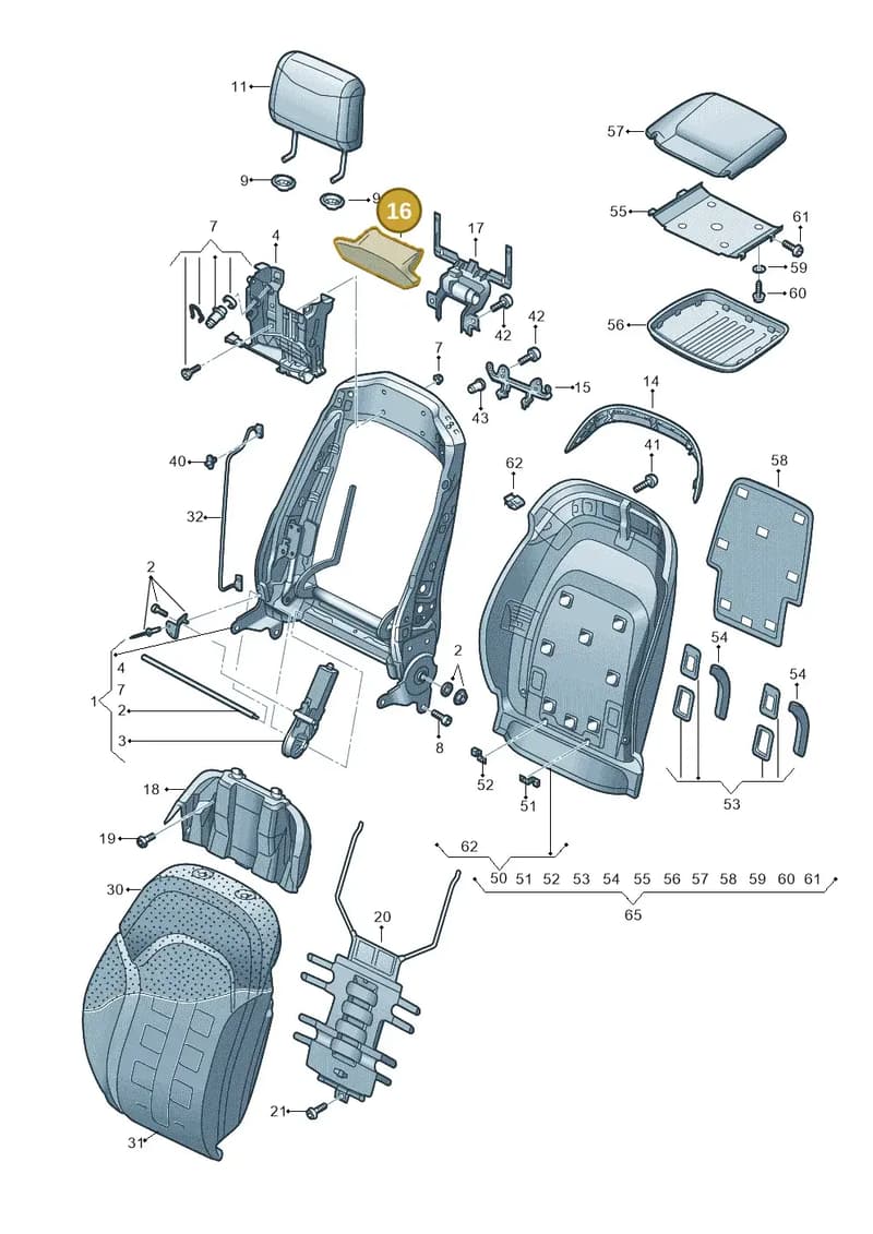 4H0882311A6PS — Audi A8 (2013-2018) diagram 771881540, position 16