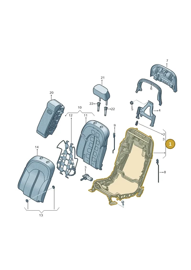 4H0885111 — Audi A8 (2013-2018) diagram 696885700, position 1