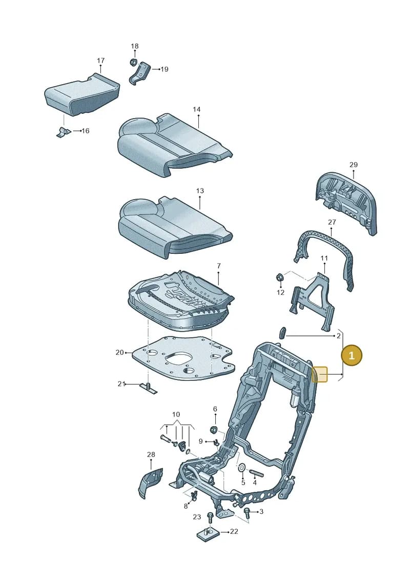 4H0885111 — Audi A8 (2013-2018) diagram 696885300, position 1