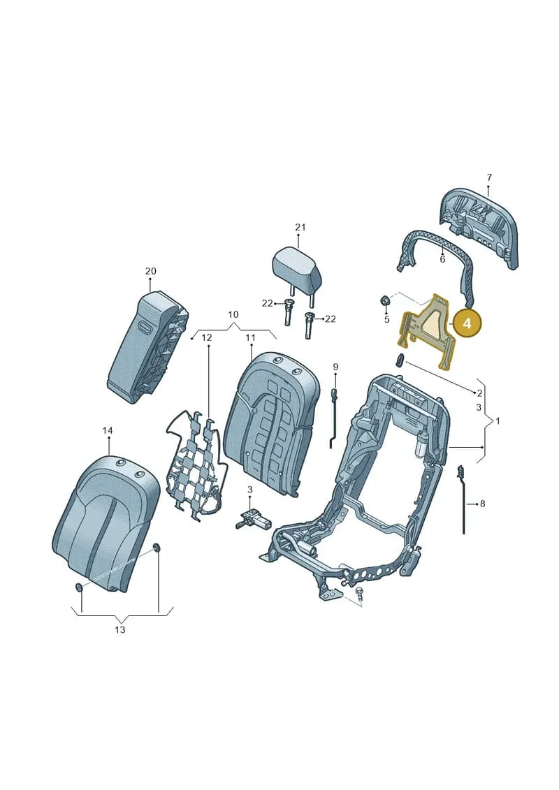 4H0885153B — Audi A8 (2013-2018) diagram 696885700, position 4