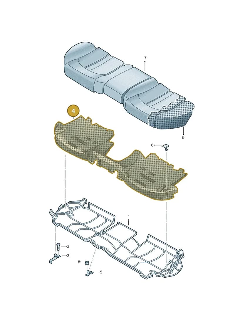 4H0885203 — Audi A8 (2013-2018) diagram 696885200, position 4