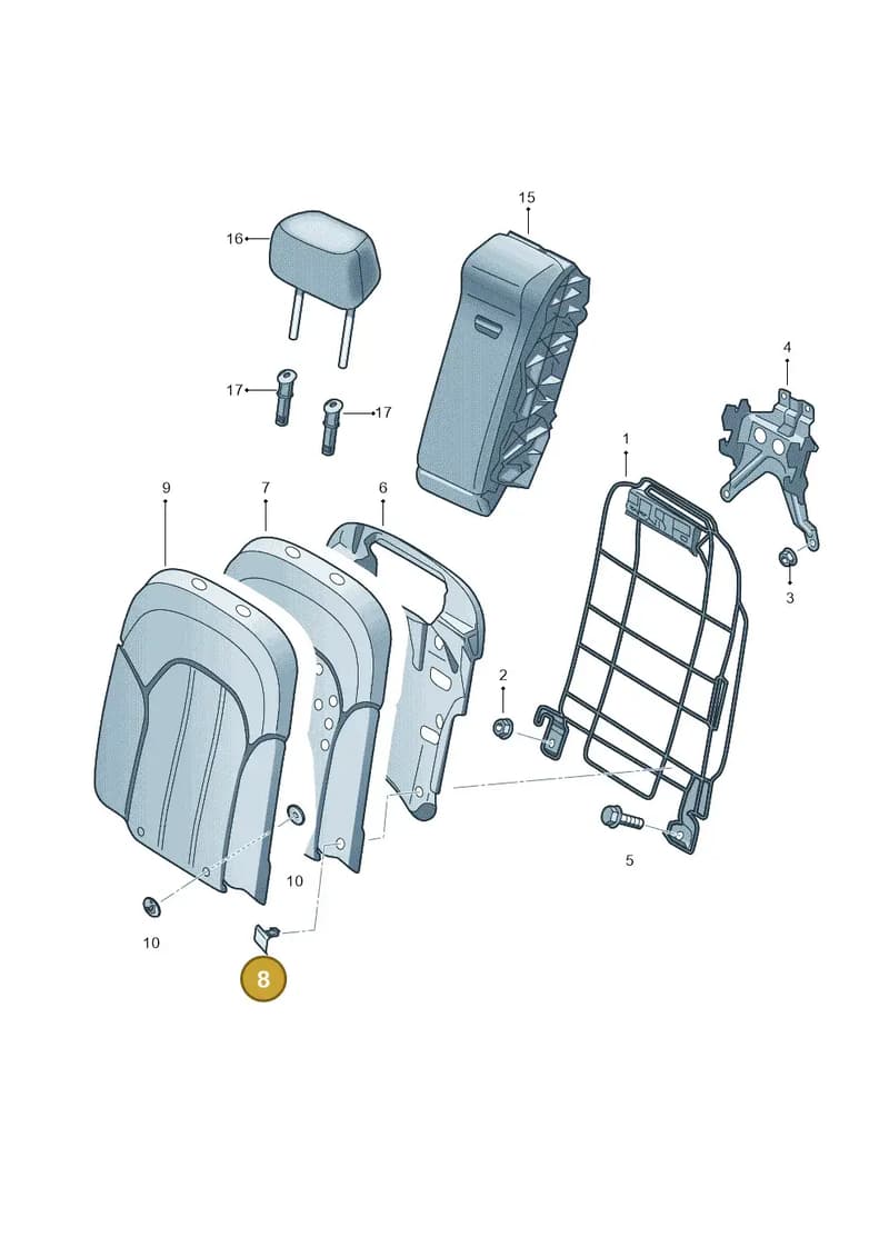 4H0885313 — Audi A8 (2017-2025) diagram 696885600, position 8