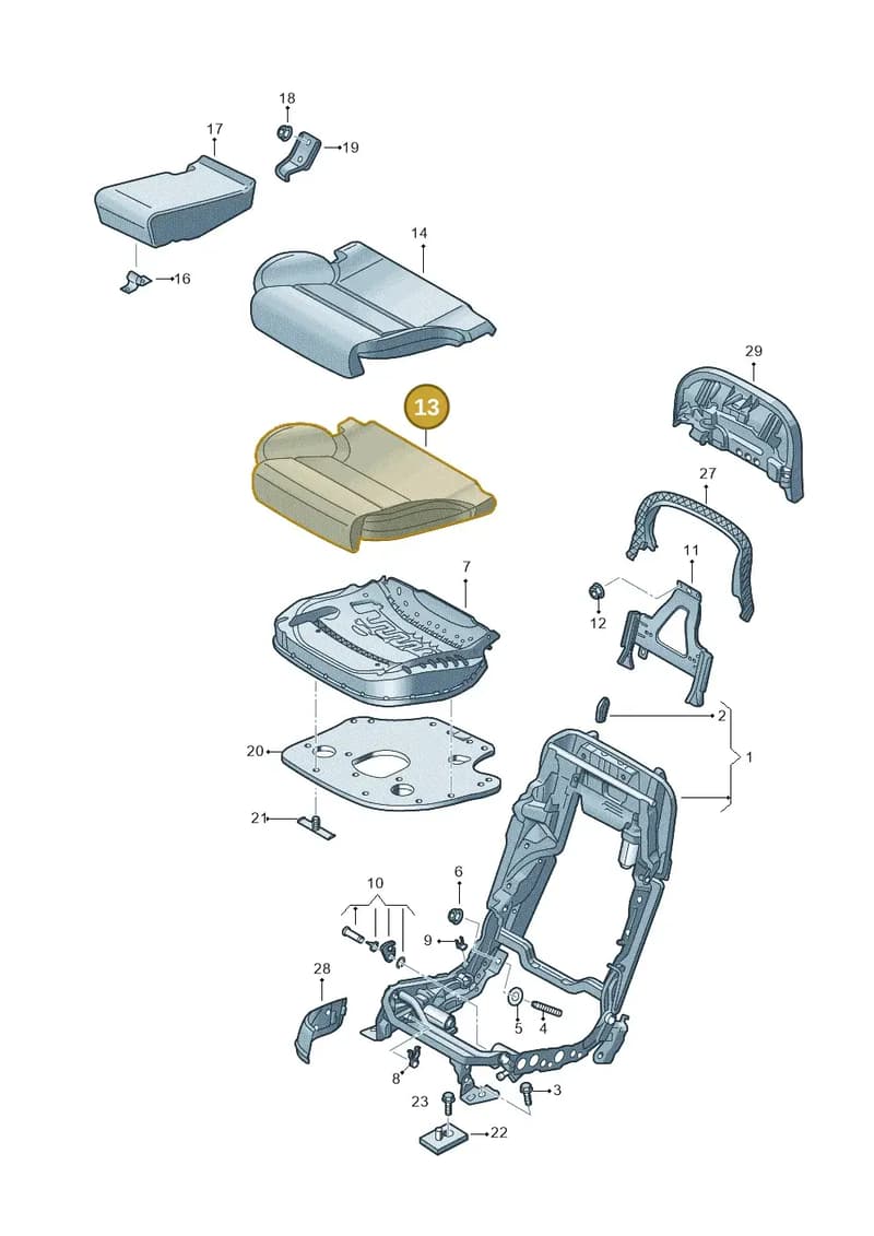 4H0885375F — Audi A8 (2013-2018) diagram 696885300, position 13