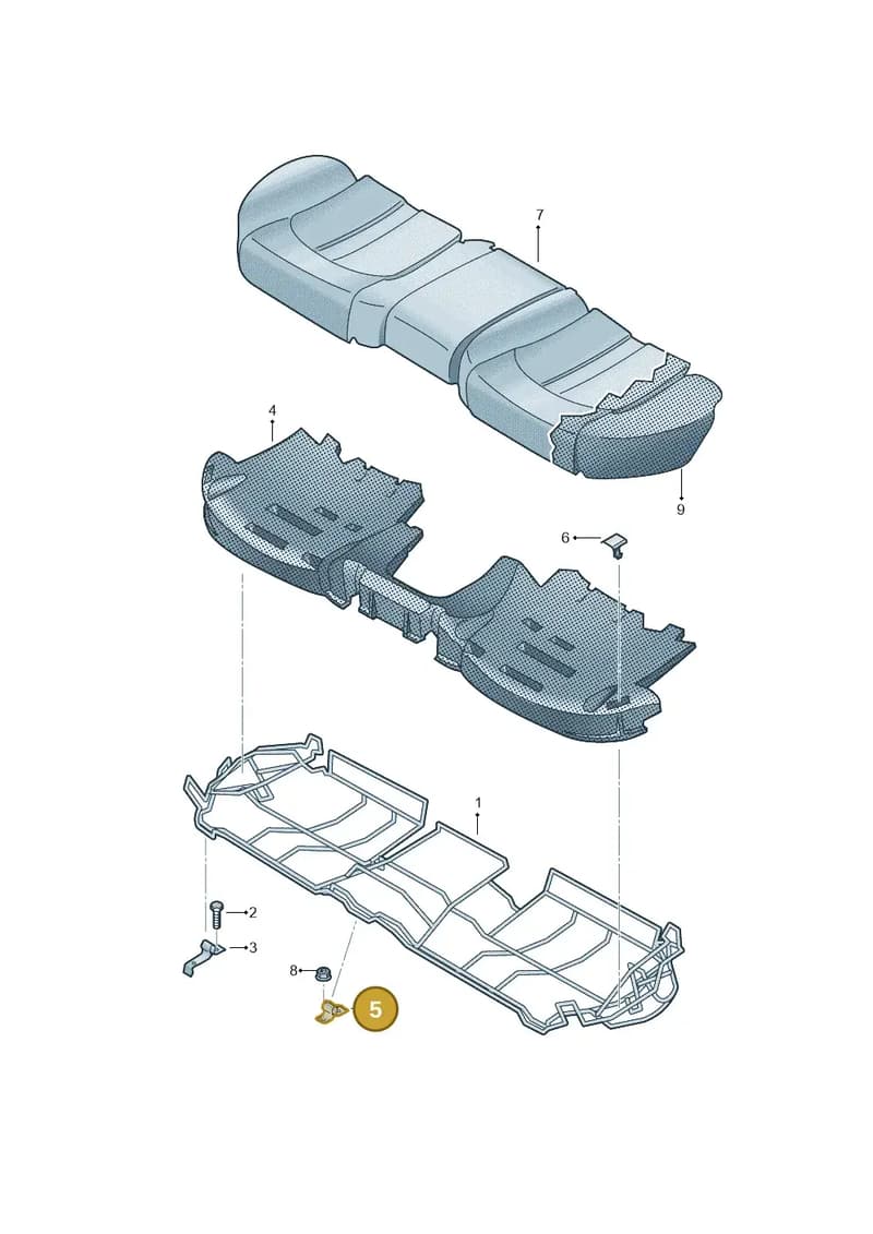 4H0885493A — Audi A8 (2013-2018) diagram 696885200, position 5