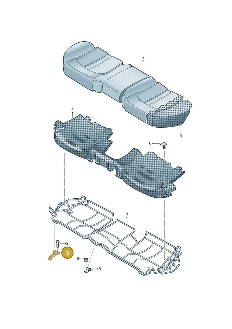 4H0885493 — Audi A8 (2013-2018) diagram 696885200, position 3