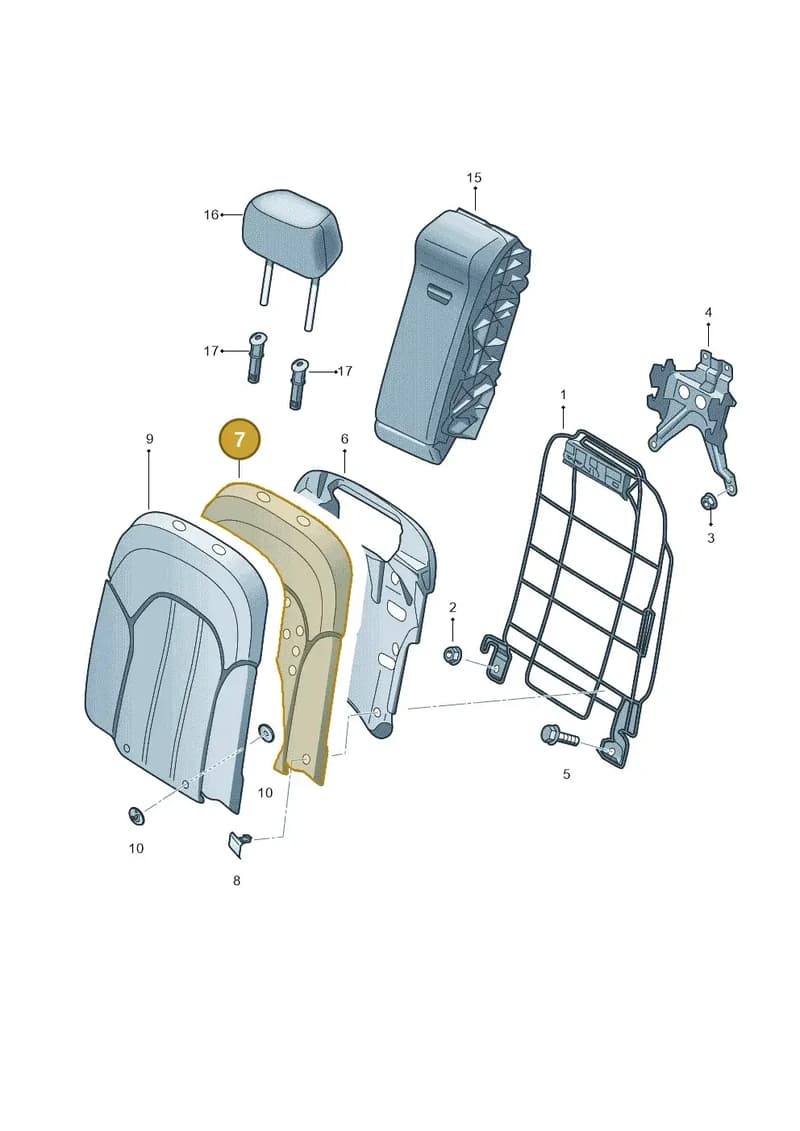 4H0885775 — Audi A8 (2013-2018) diagram 696885600, position 7