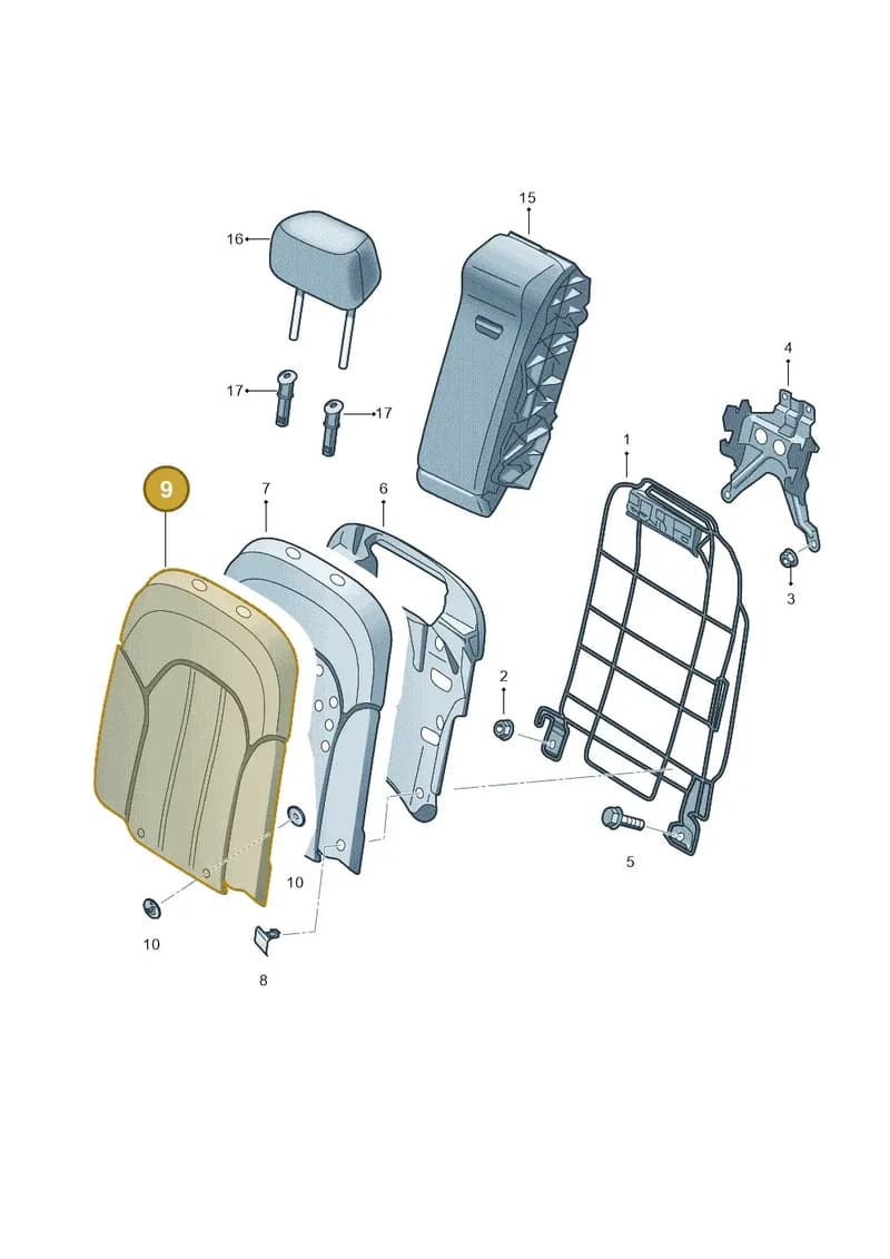 4H0885805JMTS — Audi A8 (2013-2018) diagram 696885600, position 9