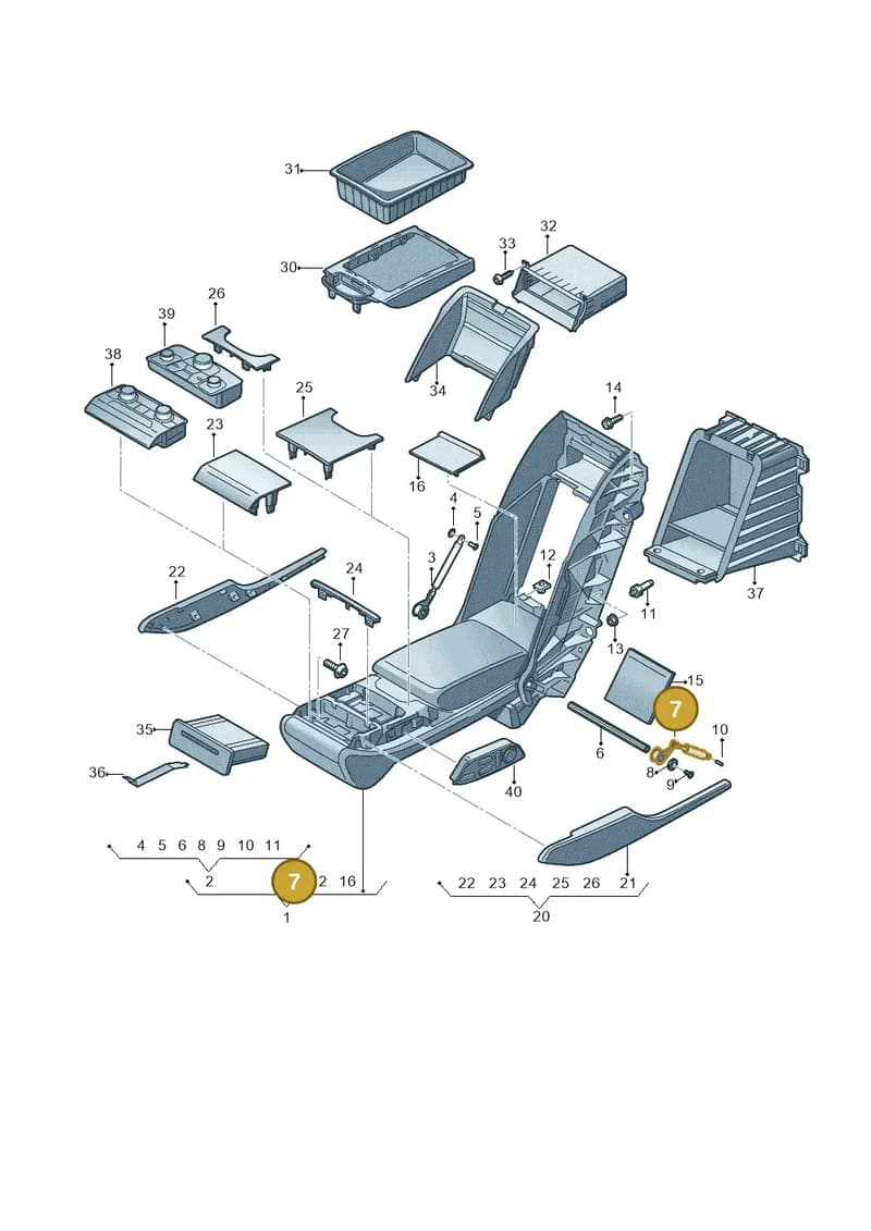 4H0885947 — Audi A8 (2013-2018) diagram 696885810, position 7