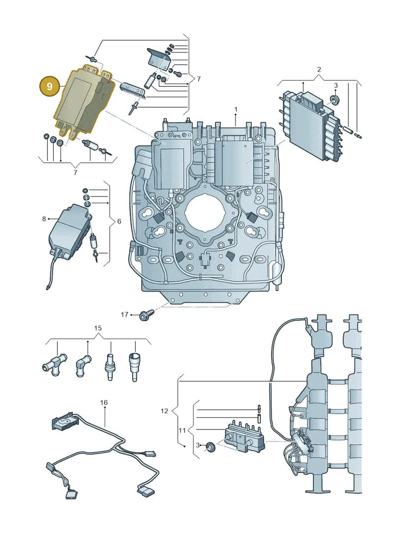 4H0886073AC — Audi A8 (2013-2018) diagram 696959270, position 9