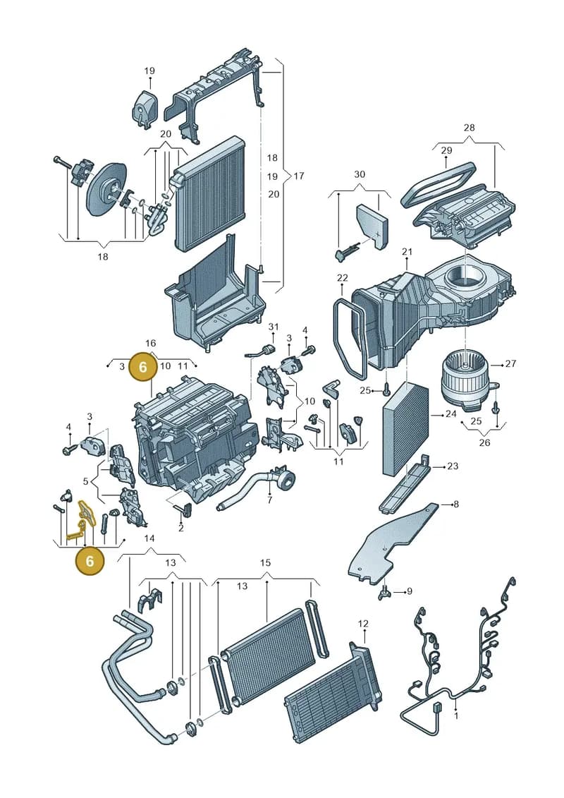 4H0898001 — Audi A8 (2013-2018) diagram 696820200, position 6