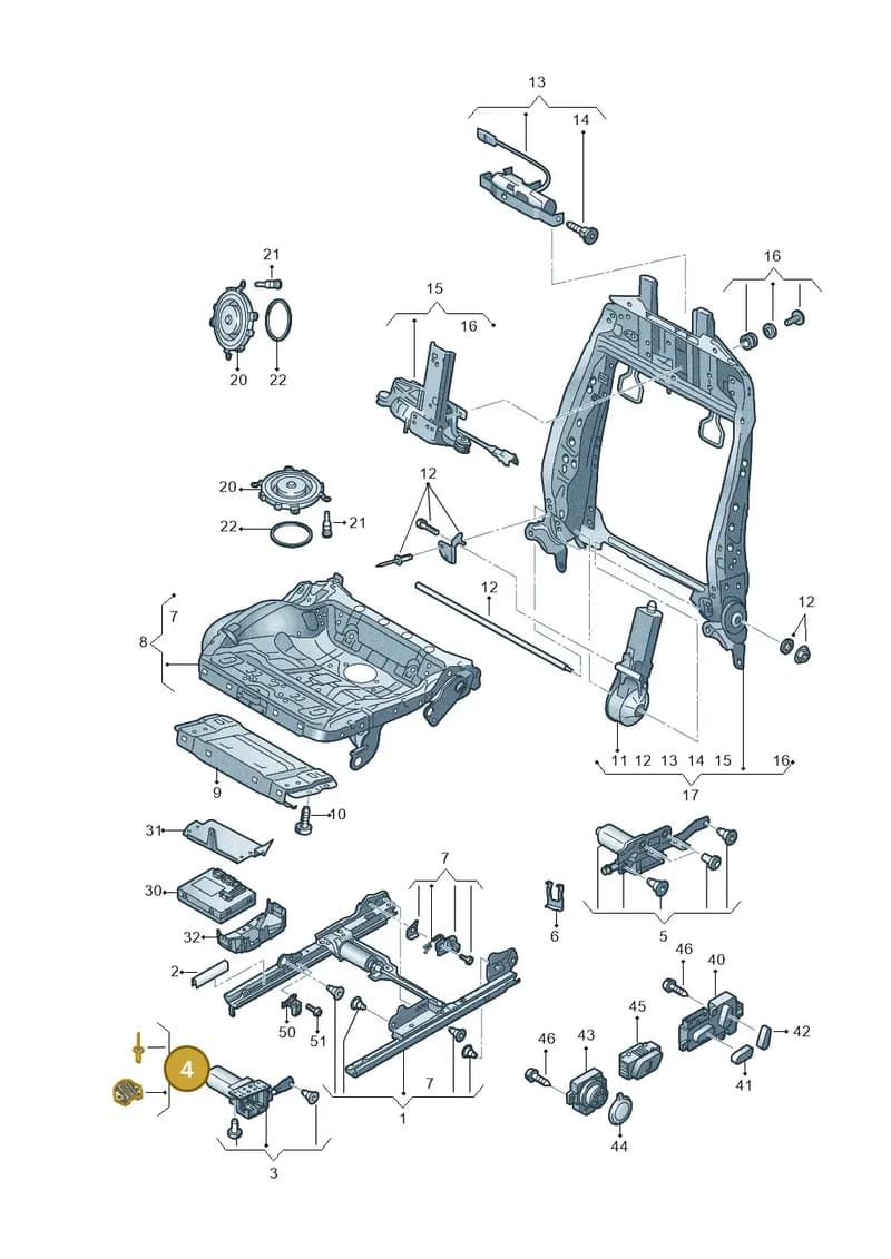 4H0898021 — Audi A8 (2013-2018) diagram 771959200, position 4
