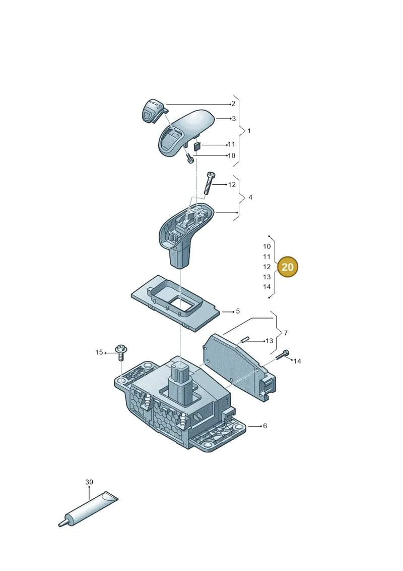 4H0898053A — Audi A8 (2013-2018) diagram 696713100, position 20