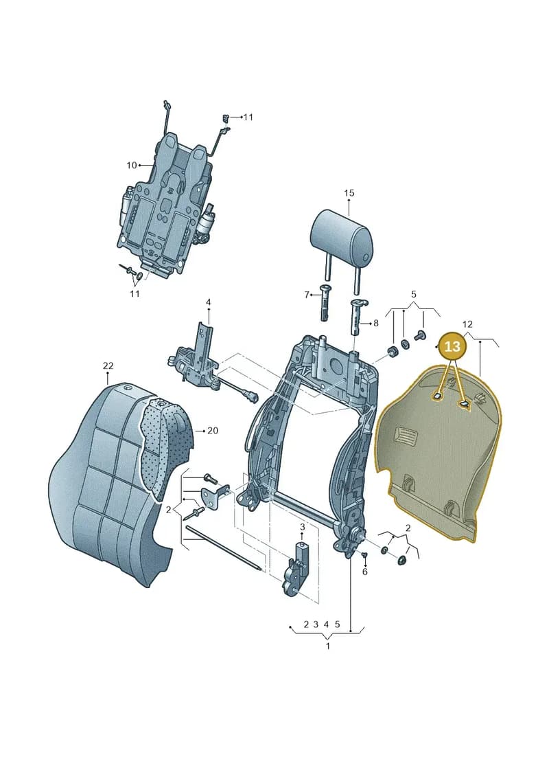 4H0898173C — Audi A8L qu. 3.0 TDI (2009-2014) diagram 696881500, position 13