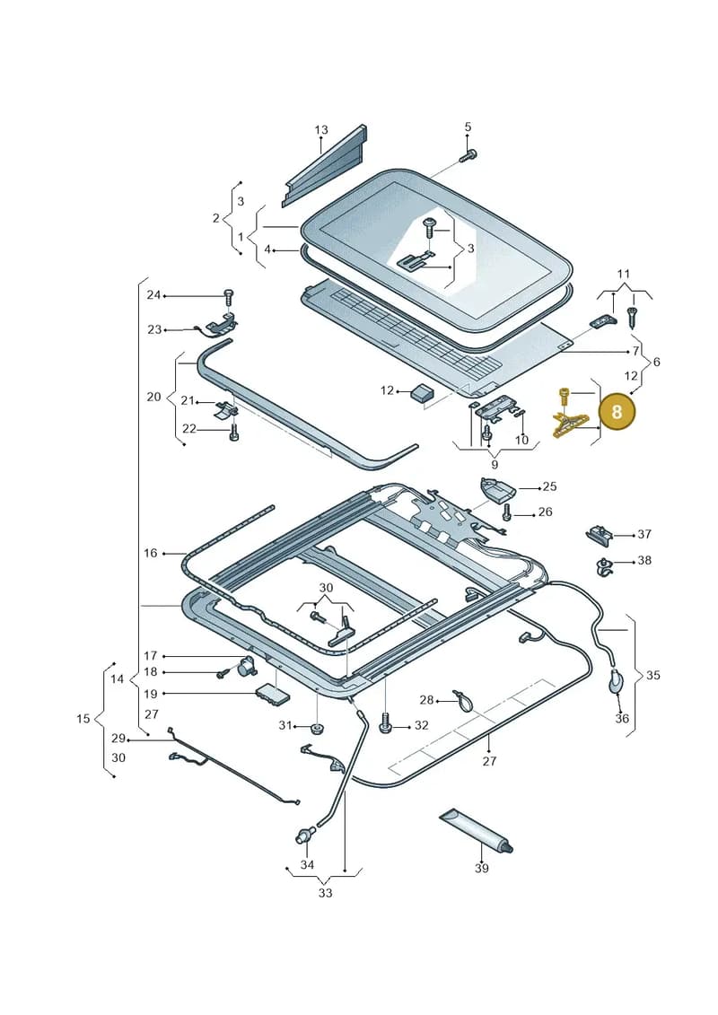 4H0898255A — Audi A8 (2013-2018) diagram 696877000, position 8