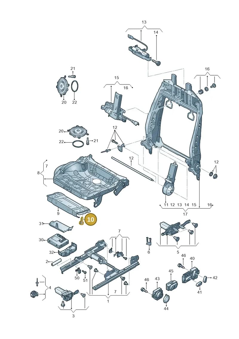 4H0898518 — Audi A8 (2013-2018) diagram 771959200, position 10
