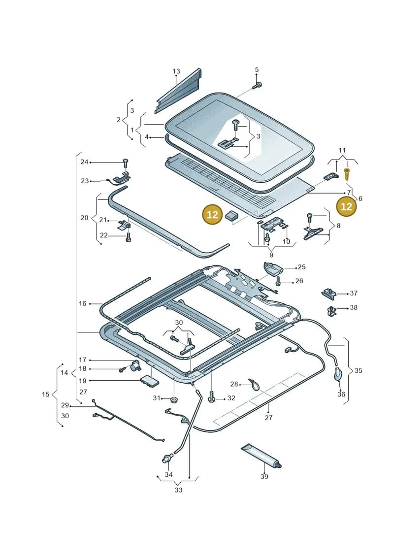 4H0898924A — Audi A8 (2013-2018) diagram 696877000, position 12