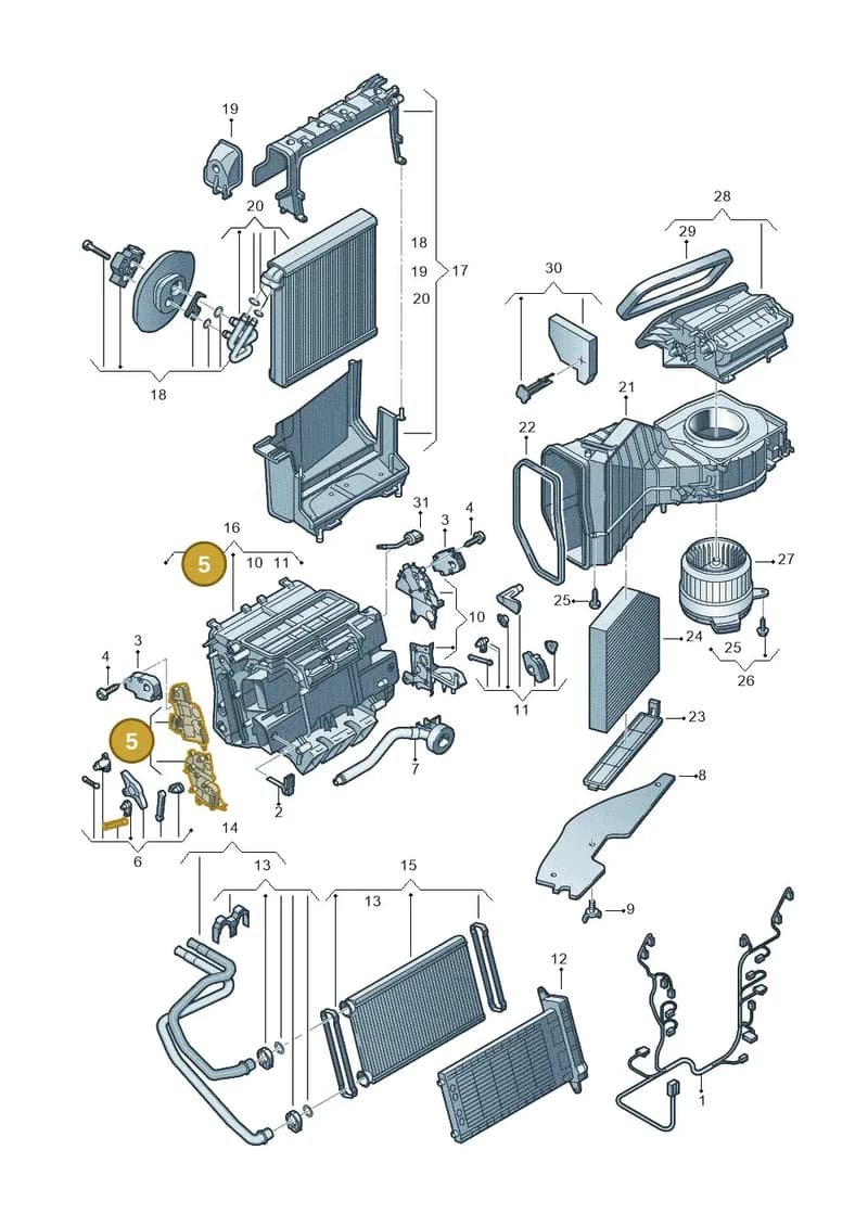 4H0898965 — Audi A7 Sportback (2014-2018) diagram 696820200, position 5