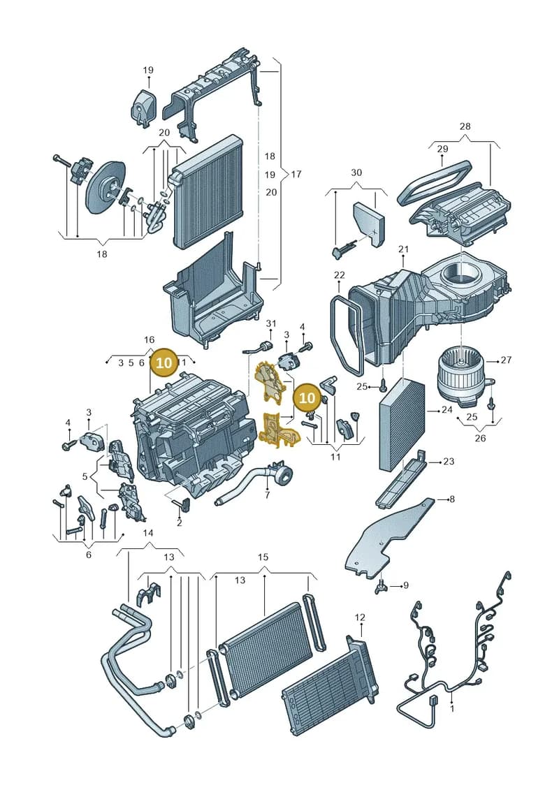 4H0898966 — Audi A7 Sportback (2014-2018) diagram 696820200, position 10