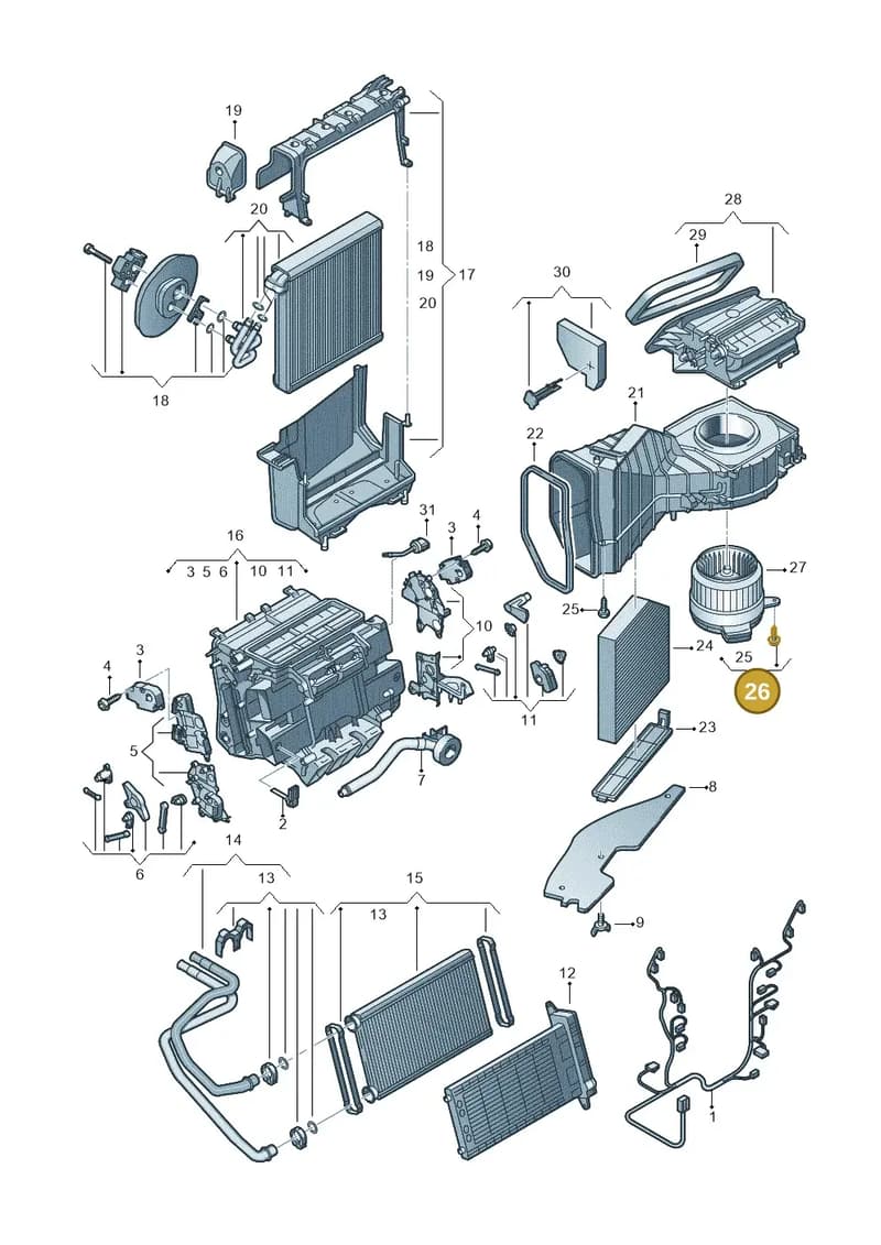 4H0898967A — Audi A7 Sportback (2014-2018) diagram 696820200, position 26