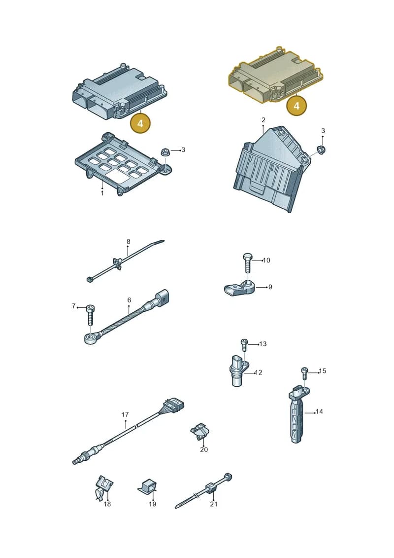 4H0906014K — Audi A8 (2013-2018) diagram 771906000, position 4