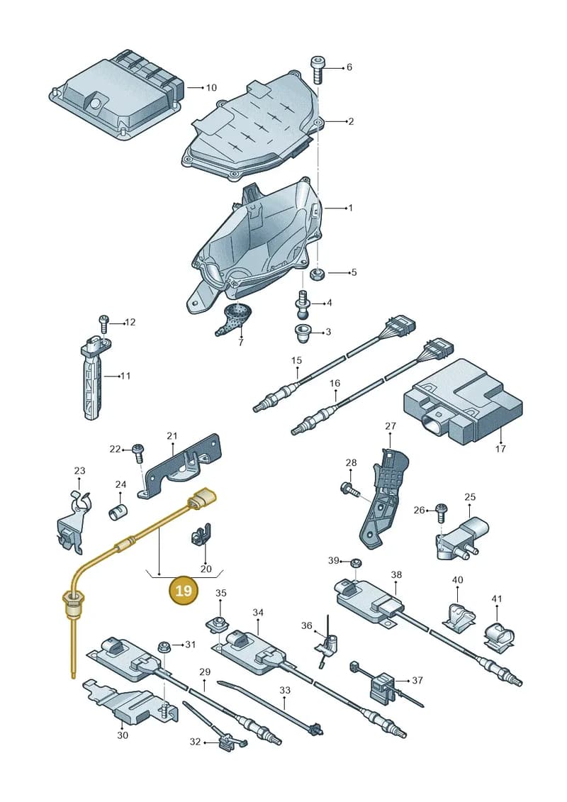 4H0906088AF — Audi A7 Sportback (2010-2015) diagram 711906050, position 19