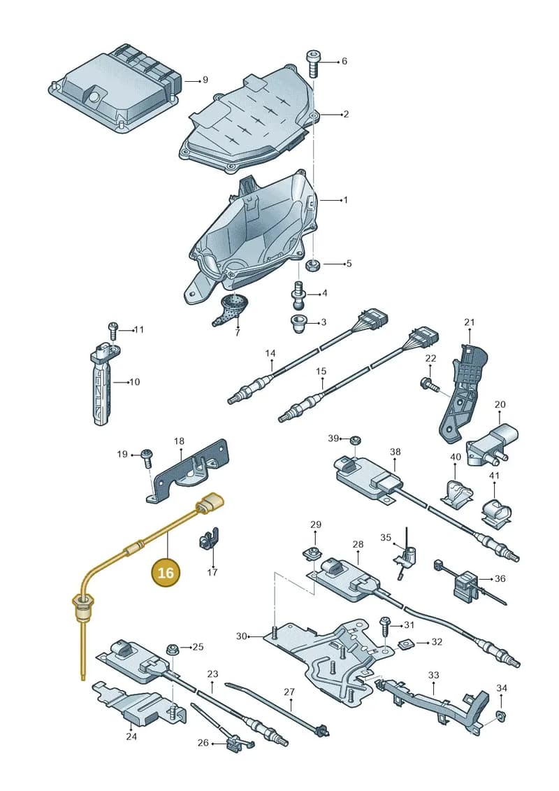 4H0906088AF — Audi A7 Sportback (2014-2018) diagram 788906050, position 16